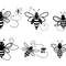 Bee Path SVG Bundle 2