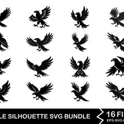 eagle silhouette svg bundle