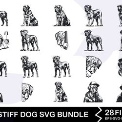 mastiff dog svg bundle