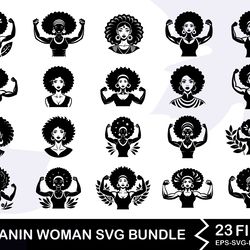 melanin woman svg bundle