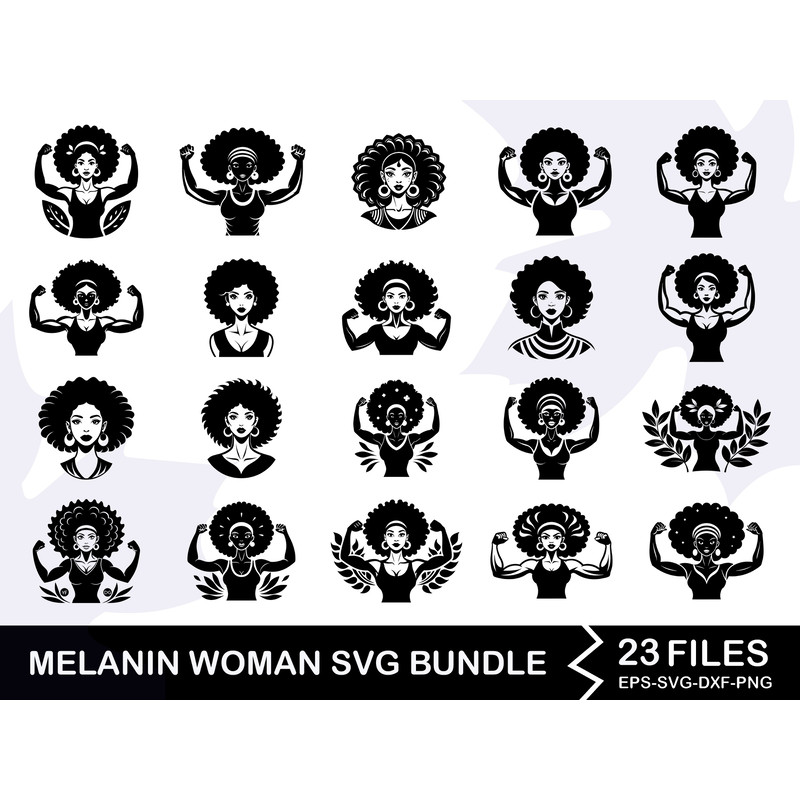 Melanin Woman SVG Bundle 0
