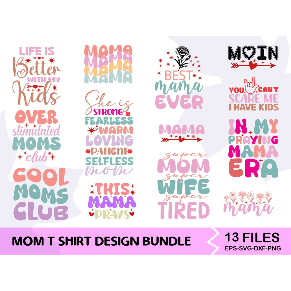 Mom T Shirt Design Bundle 0