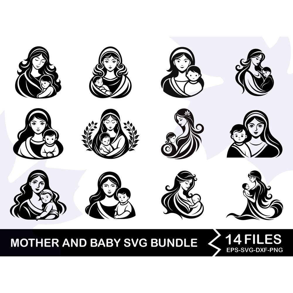 Mother And Baby SVG Bundle 0