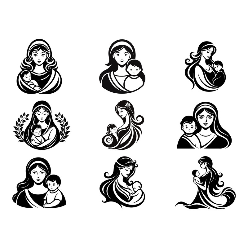 Mother And Baby SVG Bundle 1