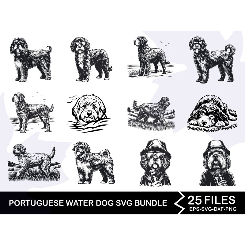 Portuguese Water Dog Svg Bundle 0