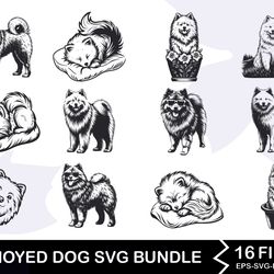samoyed dog svg bundle