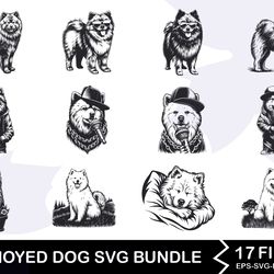 samoyed dog svg bundle 1