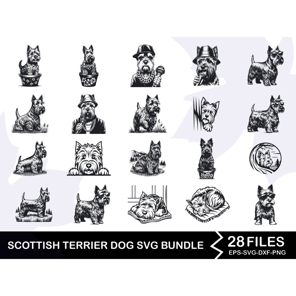 Scottish Terrier Dog Svg Bundle 0