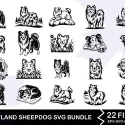 shetland sheepdog svg bundle