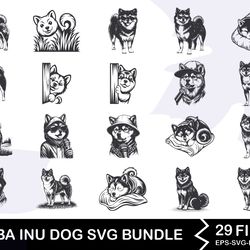 shiba inu dog svg bundle