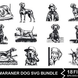 weimaraner dog svg bundle