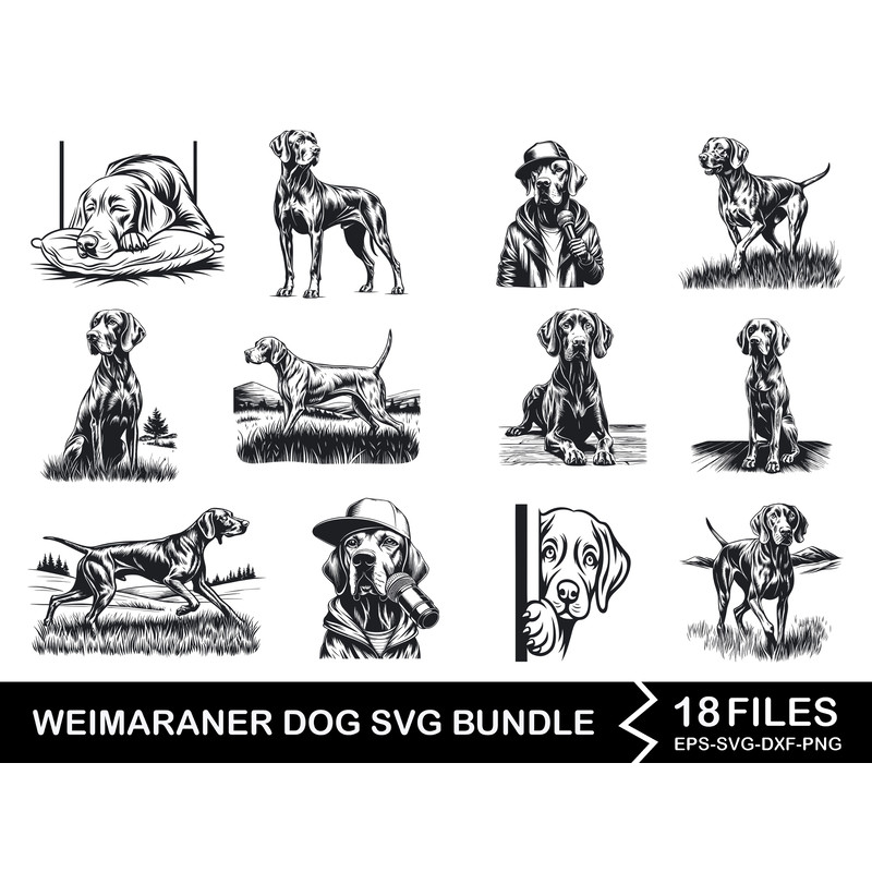 Weimaraner Dog Svg Bundle 0