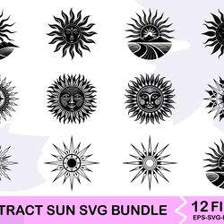 abstract sun svg bundle