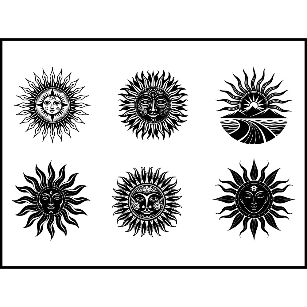 Abstract Sun Svg Bundle 1