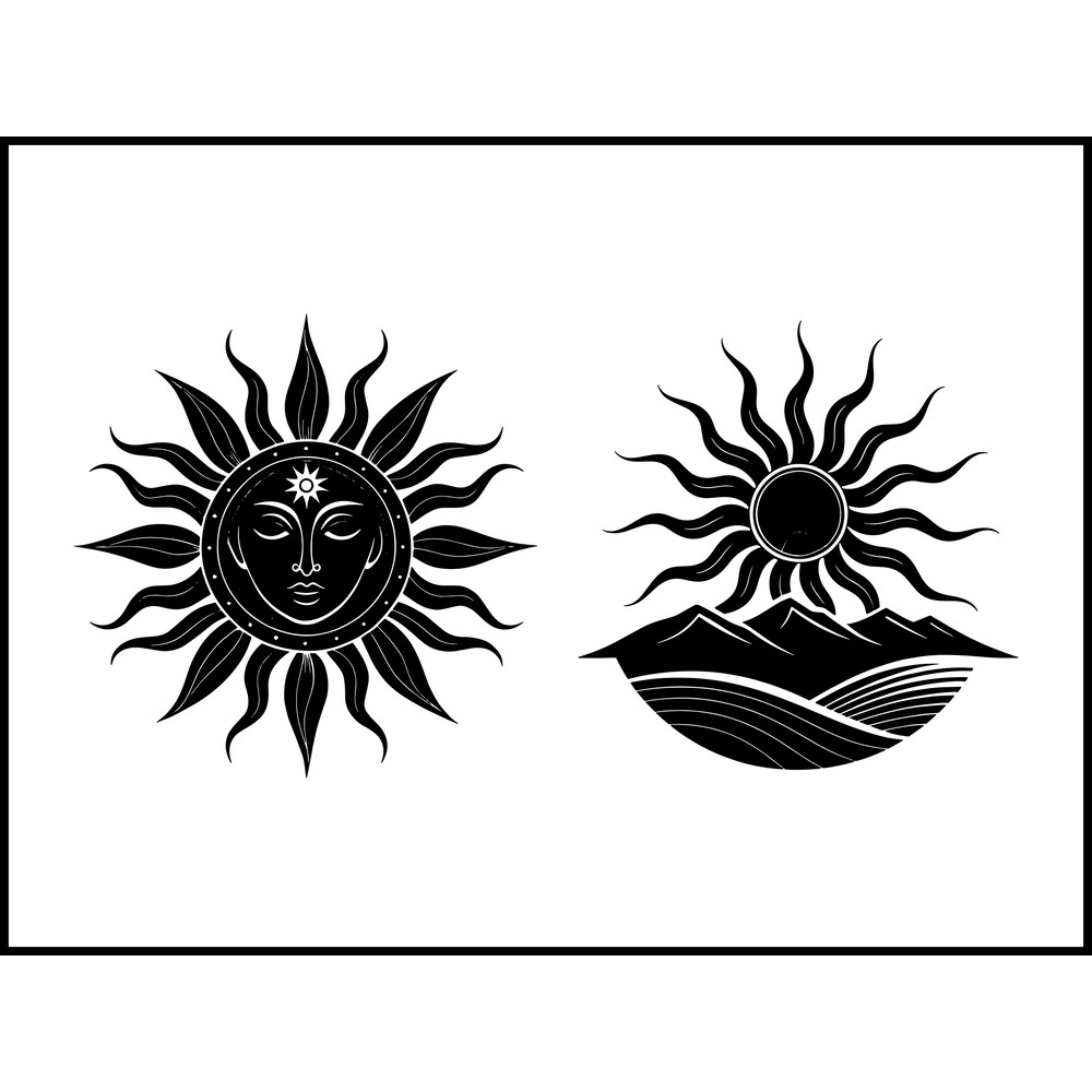 Abstract Sun Svg Bundle 2