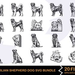 anatolian shepherd dog svg bundle