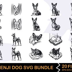 basenji dog svg bundle