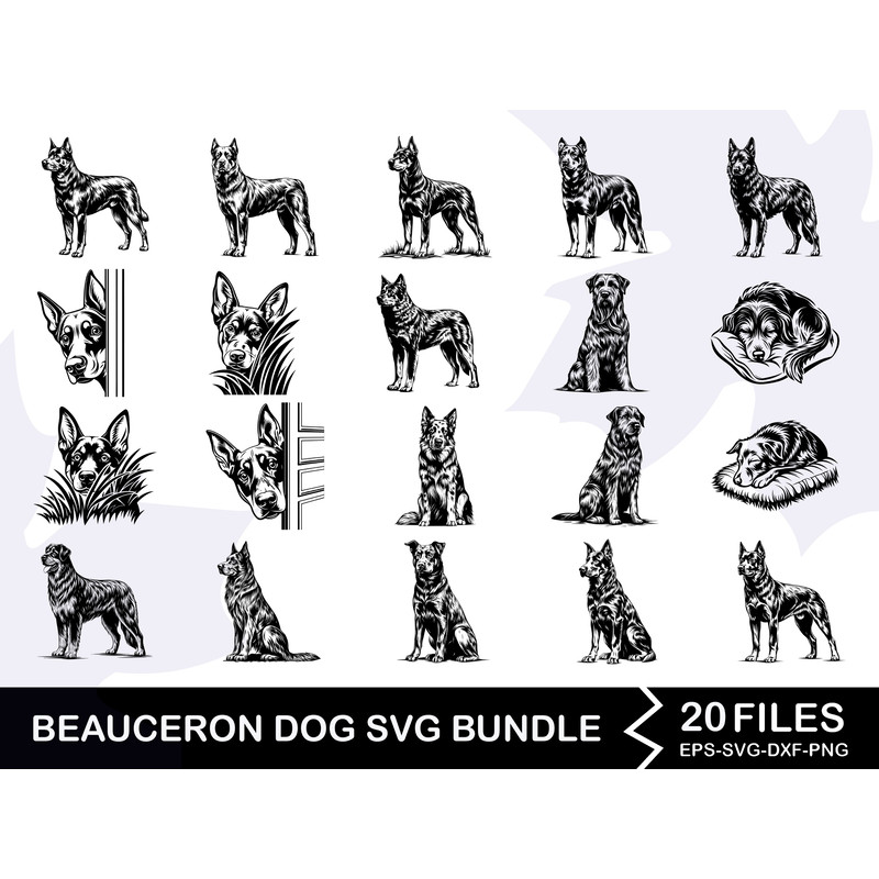 Beauceron Dog Svg Bundle 0