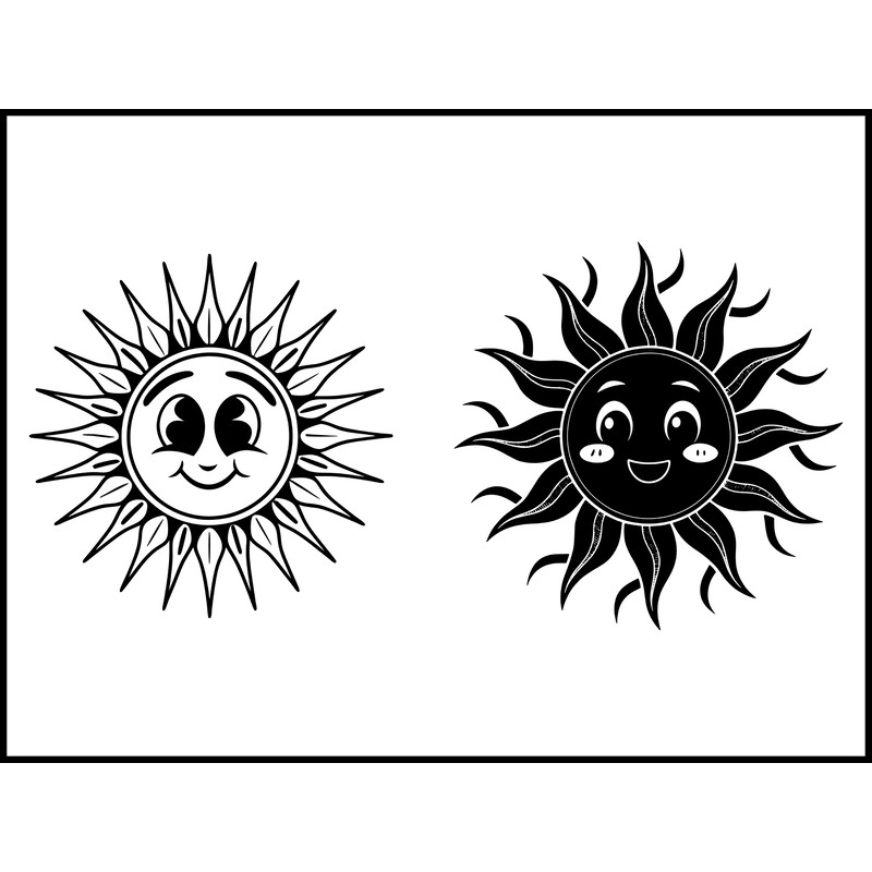 Cartoon Sun Svg Bundle 1
