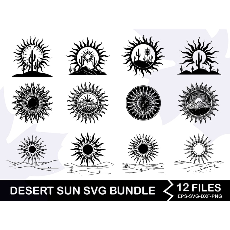 Desert Sun Svg Bundle 0
