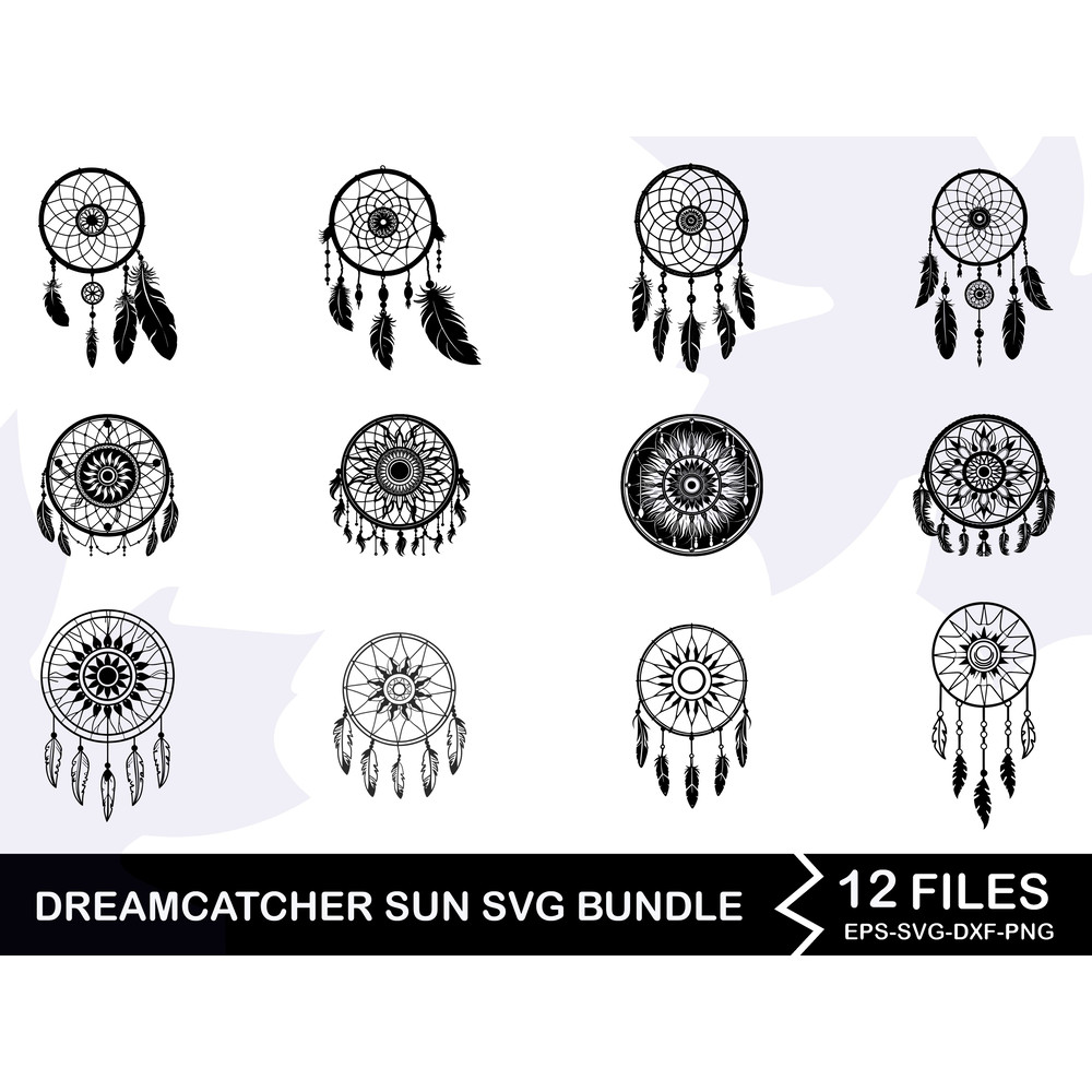 Dreamcatcher Sun Svg Bundle 0