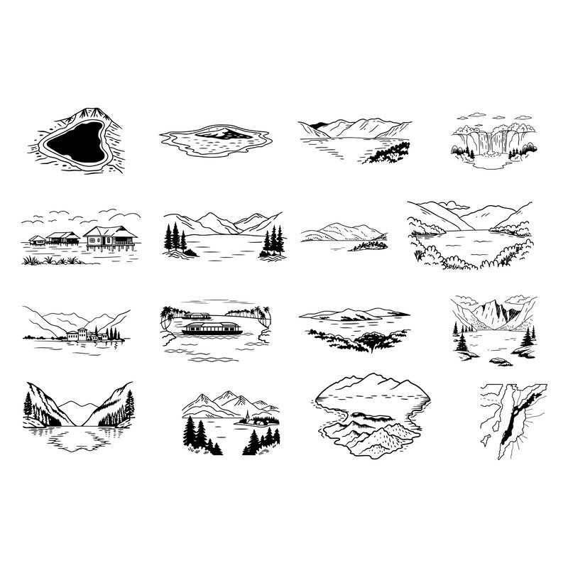 Lake Scene Svg Bundle 2 1