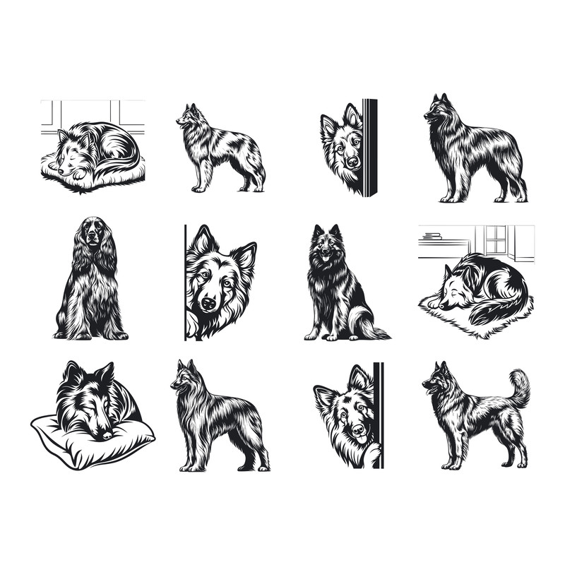 Belgian Tervuren Dog Svg Bundle 1