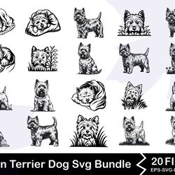 cairn terrier dog svg bundle