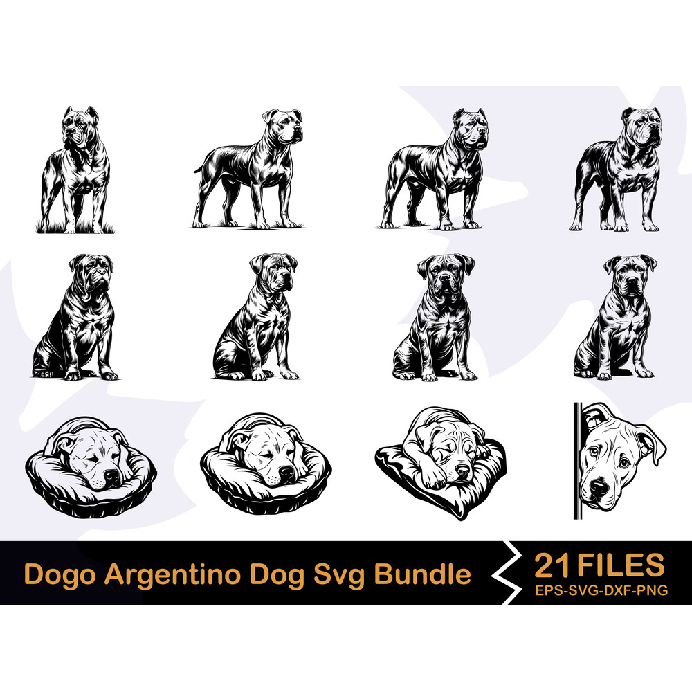 Dogo Argentino Dog Svg Bundle 0