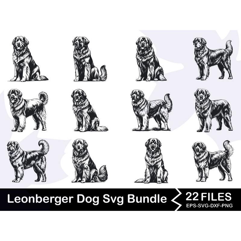 Leonberger Dog Svg Bundle 0