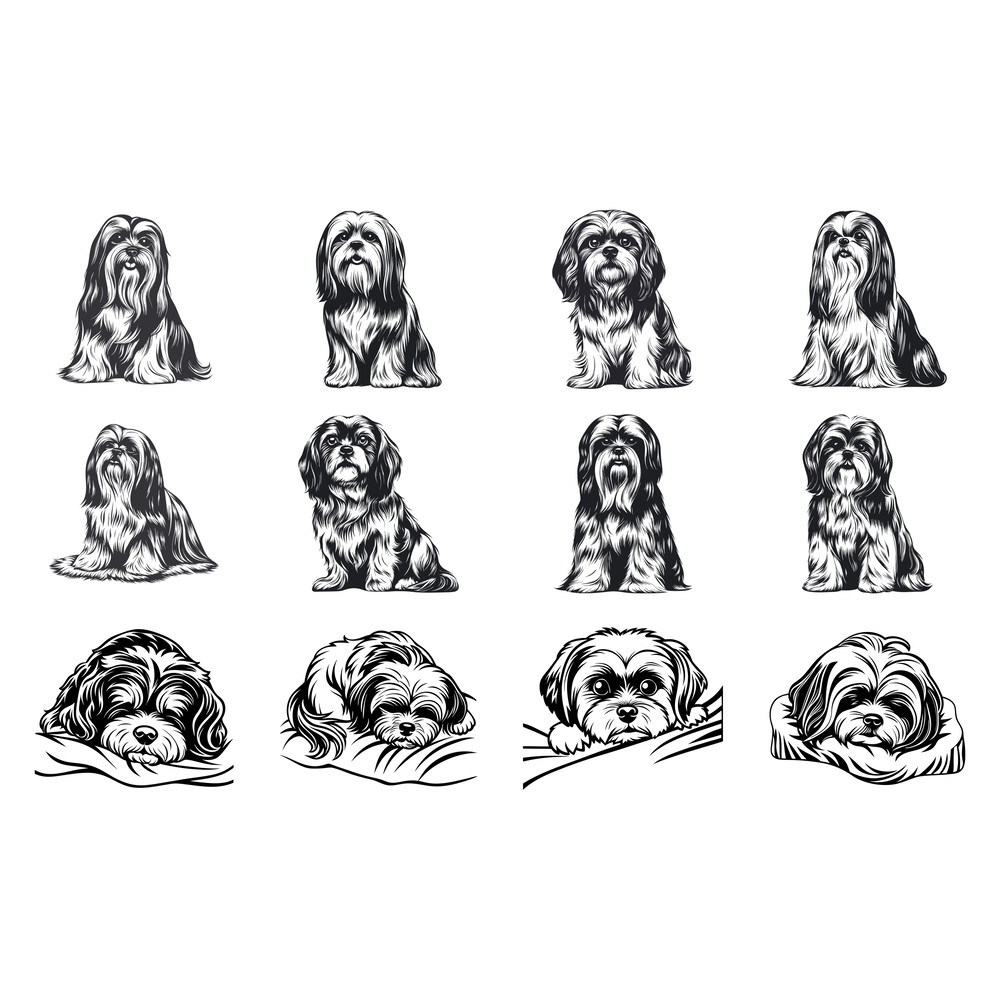 Lhasa Apso Dog Svg Bundle 1