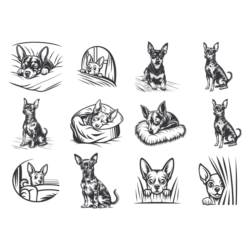 Miniature Pinscher Dog Svg Bundle 1