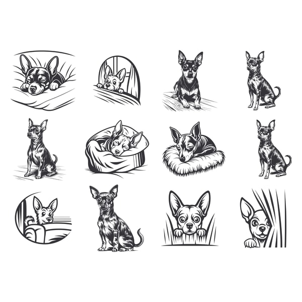 Miniature Pinscher Dog Svg Bundle 1