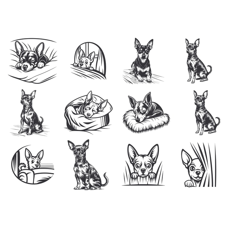 Miniature Pinscher Dog Svg Bundle 1