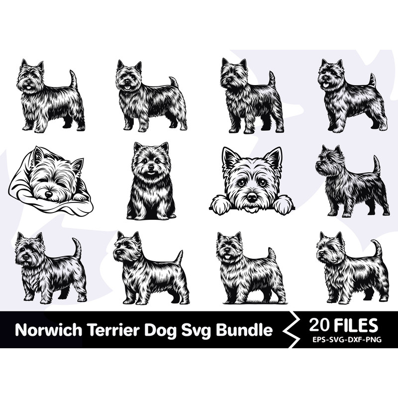Norwich Terrier Dog Svg Bundle 0