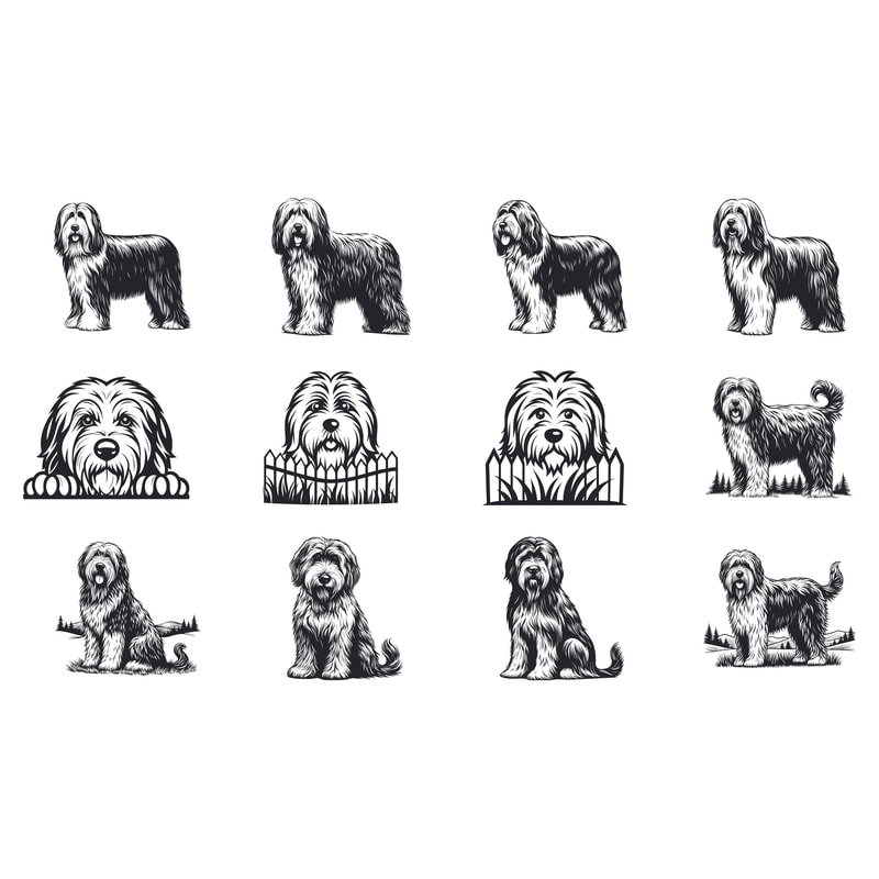 Old English Sheepdog Dog Svg Bundle 1