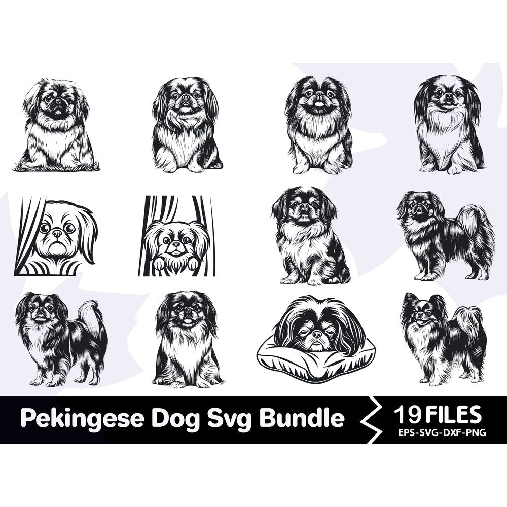 Pekingese Dog Svg Bundle 0