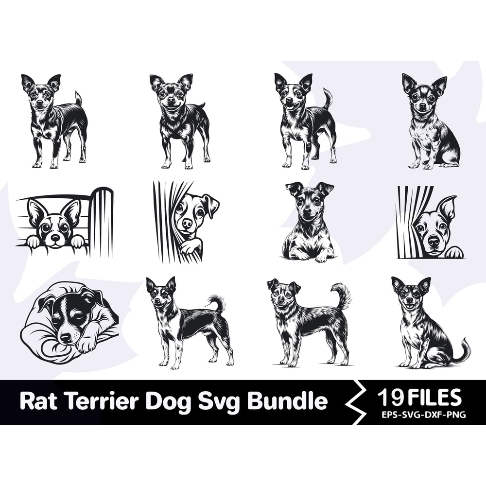 Rat Terrier Dog Svg Bundle 0