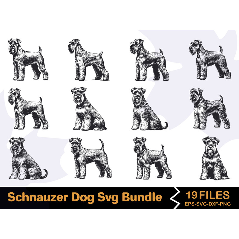 Standard Schnauzer Dog Svg Bundle 0