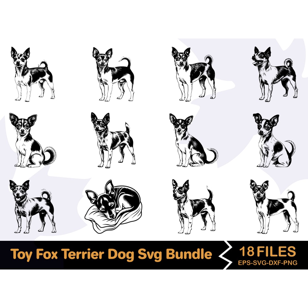 Toy Fox Terrier Dog Svg Bundle 0