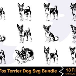 toy fox terrier dog svg bundle