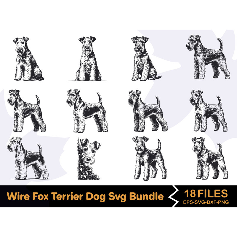 Wire Fox Terrier Dog Svg Bundle 0