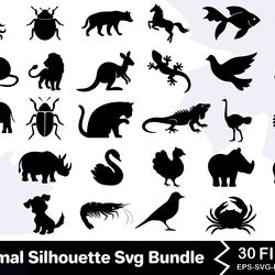 animal silhouette svg bundle