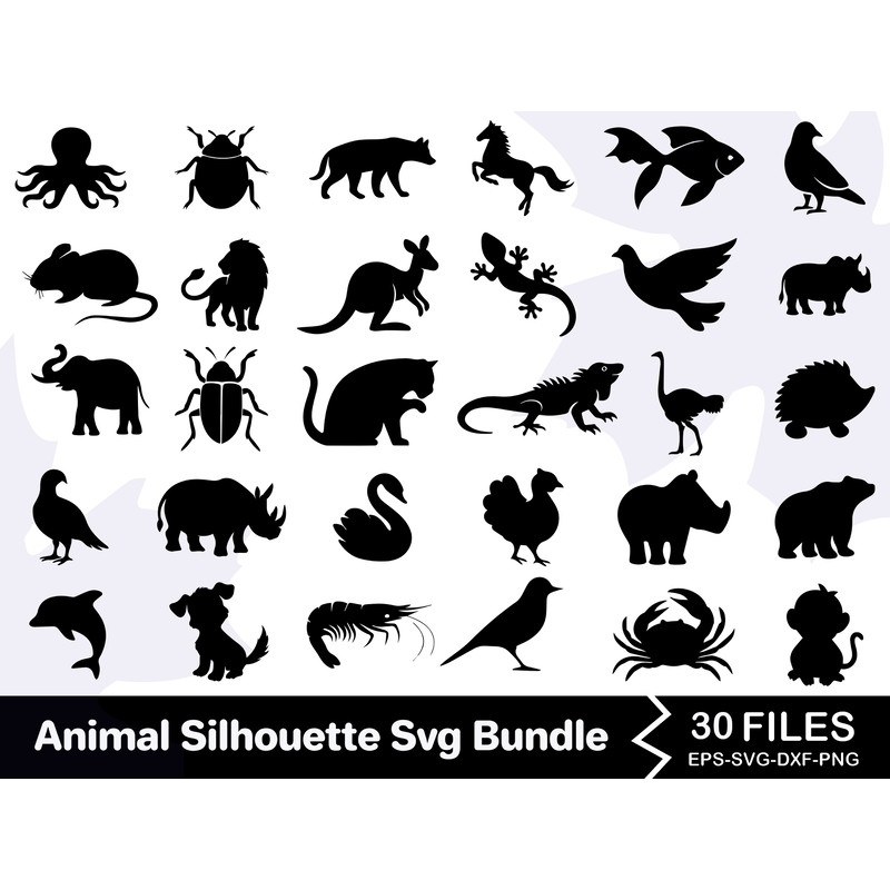 Animal Silhouette SVG Bundle 0