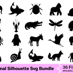 animal silhouette svg bundle 1