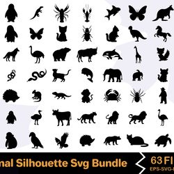 animal silhouette svg bundle 3