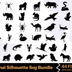 animal silhouette svg bundle 4