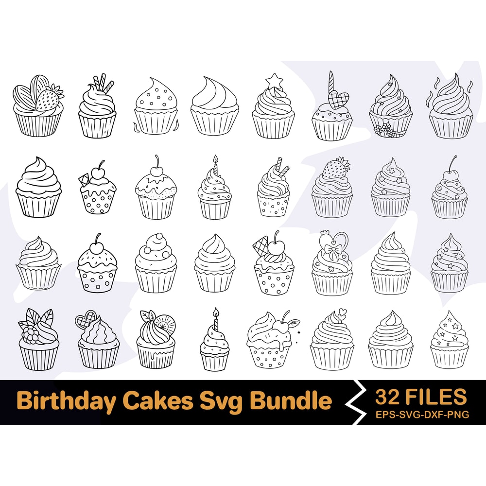 Birthday Cakes Svg Bundle 1 0