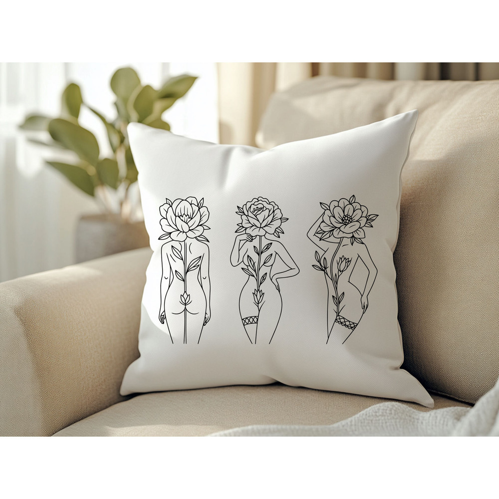 Floral Woman Svg Design 2