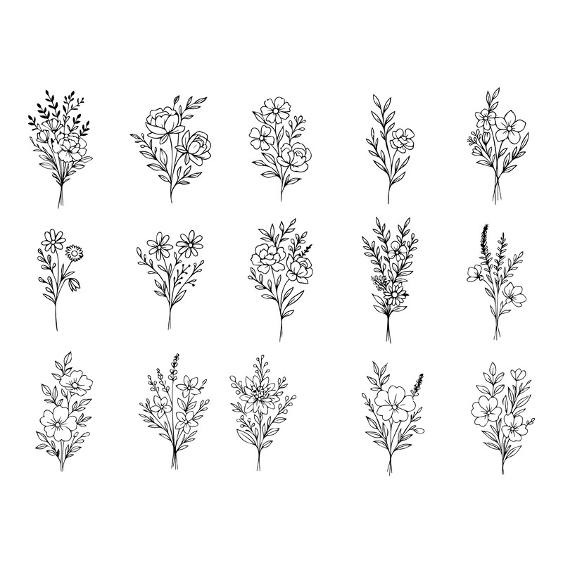 Flower Bouquet Svg Bundle 1